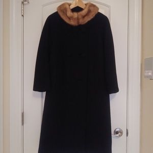 Vintage black womens coat S